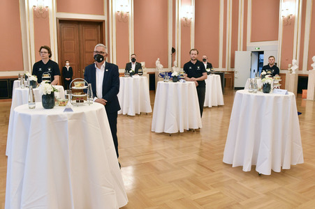 Empfang der Eisbären Berlin im Roten Rathaus in Berlin