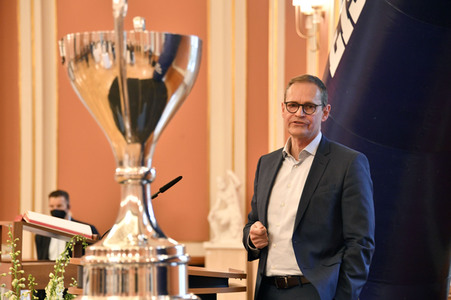 Empfang der Eisbären Berlin im Roten Rathaus in Berlin