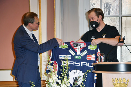 Empfang der Eisbären Berlin im Roten Rathaus in Berlin