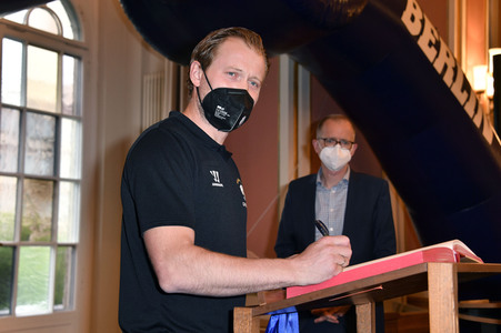 Empfang der Eisbären Berlin im Roten Rathaus in Berlin