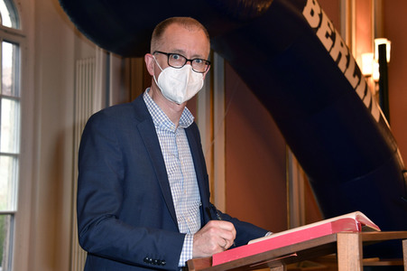 Empfang der Eisbären Berlin im Roten Rathaus in Berlin