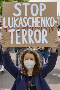 Demonstration für die Freilassung von Roman Protasevich in Berlin