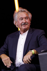 Gerald Knaus, Isabel Schayani und Jean Asselborn auf der lit.Cologne 2021 in Köln