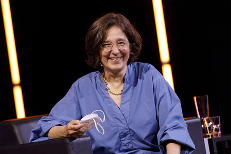 Gerald Knaus, Isabel Schayani und Jean Asselborn auf der lit.Cologne 2021 in Köln