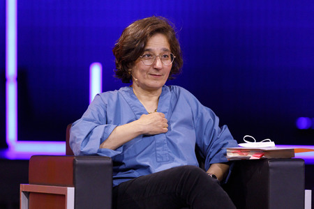 Gerald Knaus, Isabel Schayani und Jean Asselborn auf der lit.Cologne 2021 in Köln