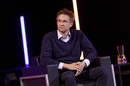 Gerald Knaus, Isabel Schayani und Jean Asselborn auf der lit.Cologne 2021 in Köln