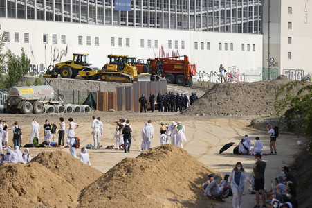 Besetzung der A100-Baustelle in Berlin