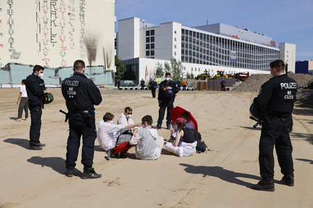 Besetzung der A100-Baustelle in Berlin