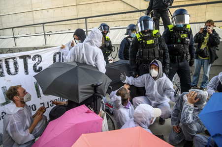 Besetzung der A100-Baustelle in Berlin