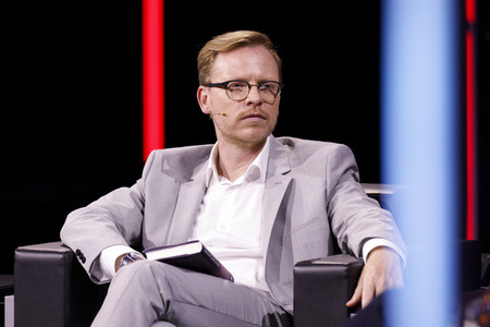 Markus Gabriel und Gert Scobel auf der lit.Cologne 2021 in Köln