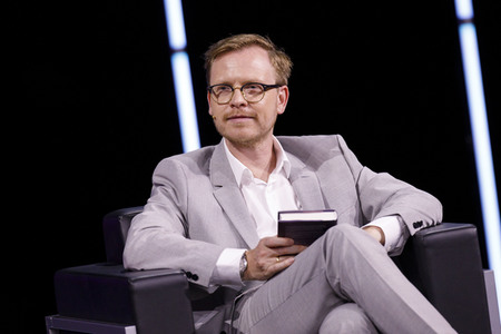 Markus Gabriel und Gert Scobel auf der lit.Cologne 2021 in Köln