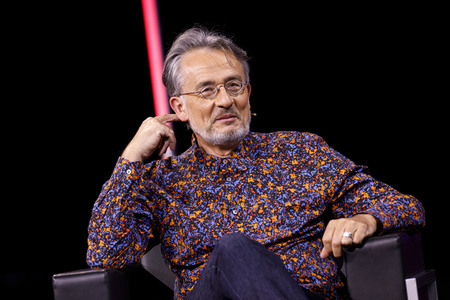 Markus Gabriel und Gert Scobel auf der lit.Cologne 2021 in Köln