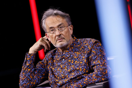 Markus Gabriel und Gert Scobel auf der lit.Cologne 2021 in Köln