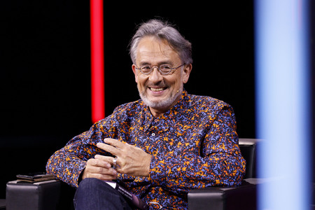 Markus Gabriel und Gert Scobel auf der lit.Cologne 2021 in Köln