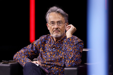 Markus Gabriel und Gert Scobel auf der lit.Cologne 2021 in Köln