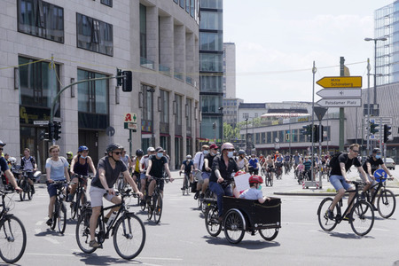 Fahrrad-Demo 'Verkehrswende jetzt' in Berlin