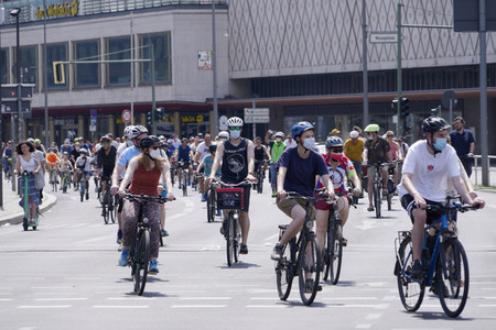 Fahrrad-Demo 'Verkehrswende jetzt' in Berlin