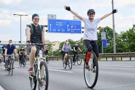 Fahrrad-Demo 'Verkehrswende jetzt' in Berlin