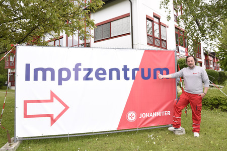 Impfzentrum der Johanniter in Oberhaching