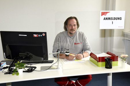 Impfzentrum der Johanniter in Oberhaching