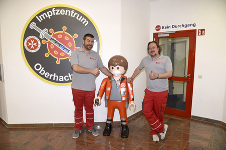 Impfzentrum der Johanniter in Oberhaching