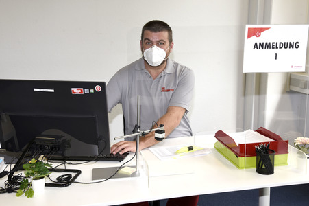 Impfzentrum der Johanniter in Oberhaching