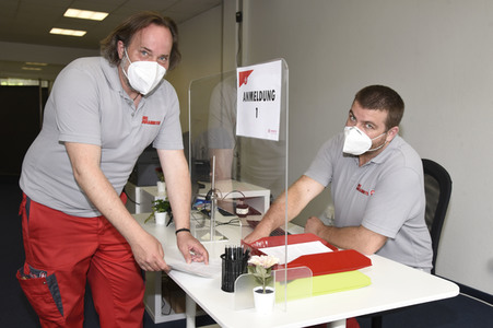 Impfzentrum der Johanniter in Oberhaching