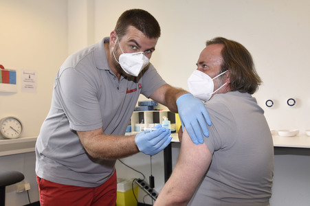 Impfzentrum der Johanniter in Oberhaching