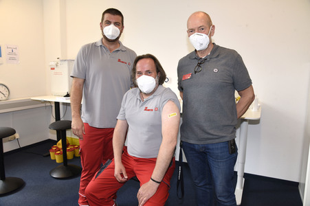 Impfzentrum der Johanniter in Oberhaching