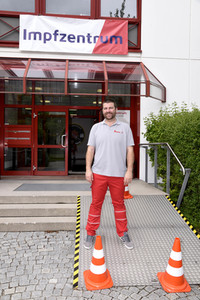 Impfzentrum der Johanniter in Oberhaching