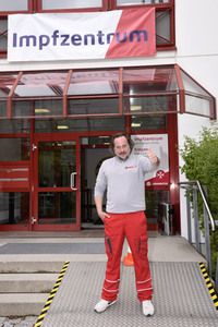 Impfzentrum der Johanniter in Oberhaching