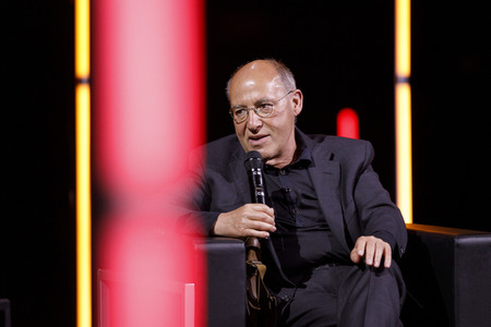 Martin Sonneborn und Gregor Gysi auf der lit.Cologne 2021 in Köln