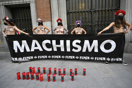 Femen Protest für die Freilassung von Juana Rivas in Madrid