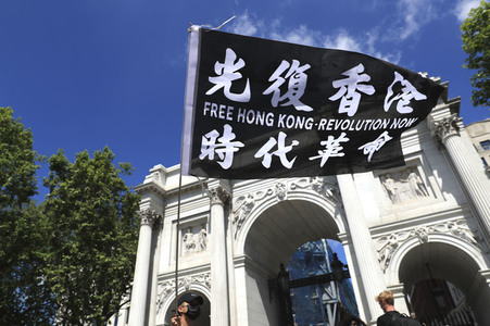Kundgebung zum 2. Jahrestag des Beginns der Honkong-Proteste in London