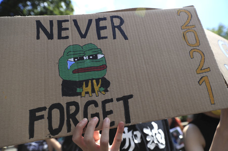 Kundgebung zum 2. Jahrestag des Beginns der Honkong-Proteste in London