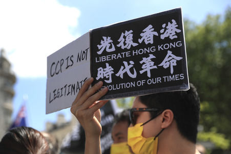 Kundgebung zum 2. Jahrestag des Beginns der Honkong-Proteste in London