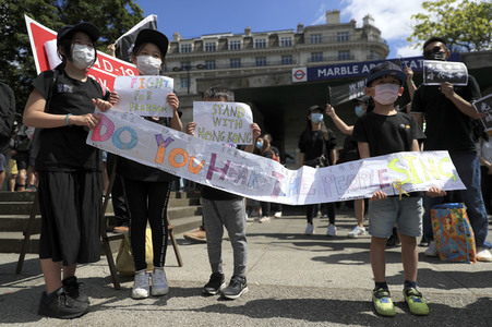 Kundgebung zum 2. Jahrestag des Beginns der Honkong-Proteste in London