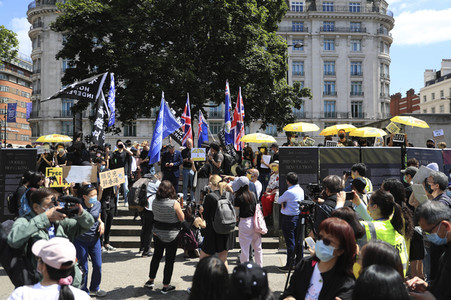 Kundgebung zum 2. Jahrestag des Beginns der Honkong-Proteste in London