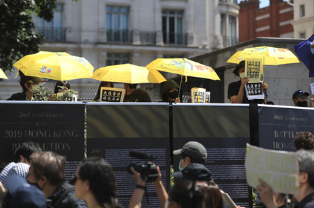 Kundgebung zum 2. Jahrestag des Beginns der Honkong-Proteste in London