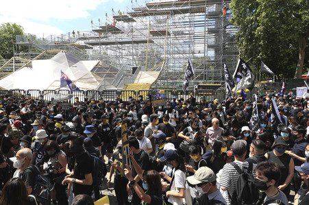 Kundgebung zum 2. Jahrestag des Beginns der Honkong-Proteste in London