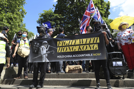 Kundgebung zum 2. Jahrestag des Beginns der Honkong-Proteste in London