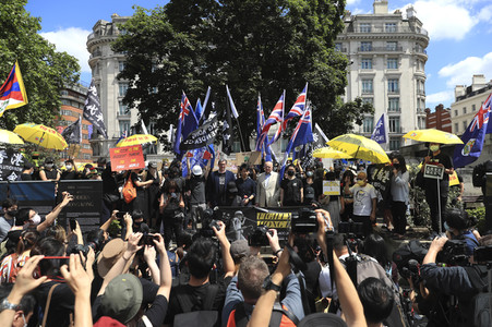 Kundgebung zum 2. Jahrestag des Beginns der Honkong-Proteste in London
