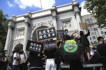 Kundgebung zum 2. Jahrestag des Beginns der Honkong-Proteste in London