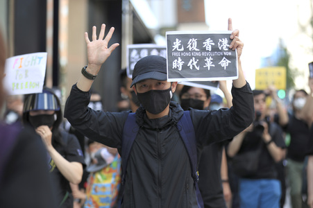 Kundgebung zum 2. Jahrestag des Beginns der Honkong-Proteste in London