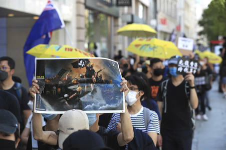 Kundgebung zum 2. Jahrestag des Beginns der Honkong-Proteste in London