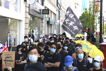 Kundgebung zum 2. Jahrestag des Beginns der Honkong-Proteste in London