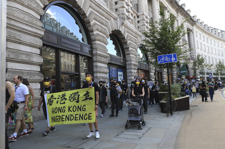 Kundgebung zum 2. Jahrestag des Beginns der Honkong-Proteste in London
