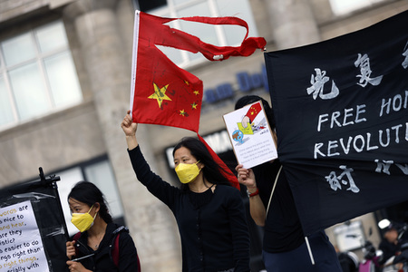 Hongkong-Demonstration in Köln