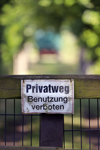 Symbolfoto Privatweg