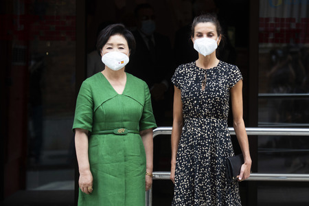 Kim Jung-Sook und Königin Letizia besuchen ONCE in Madrid